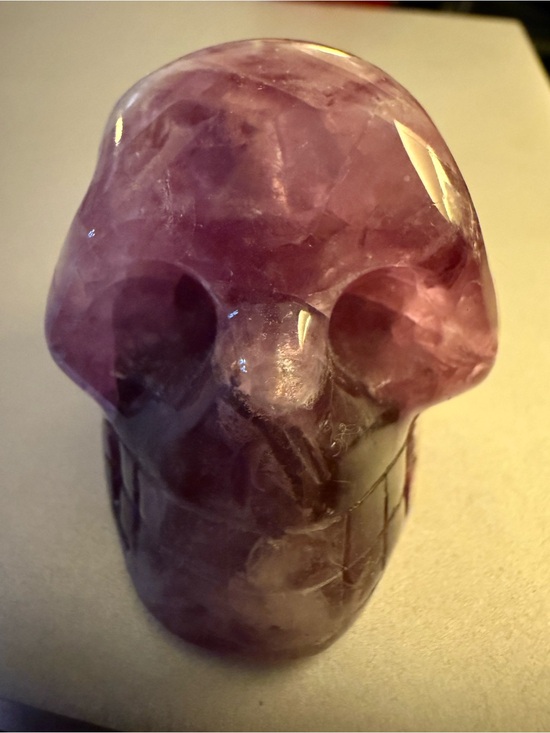 Other - Amethyst Crystal Skull Figurine - Purple Home Accent